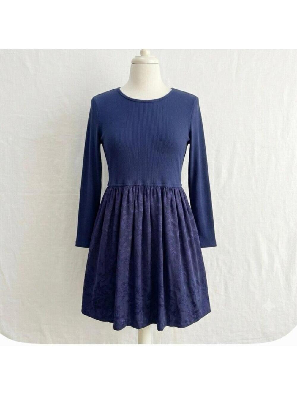 Vs moda intl vintage 90’s whimsigoth grunge rib knit mixed media violet blue s